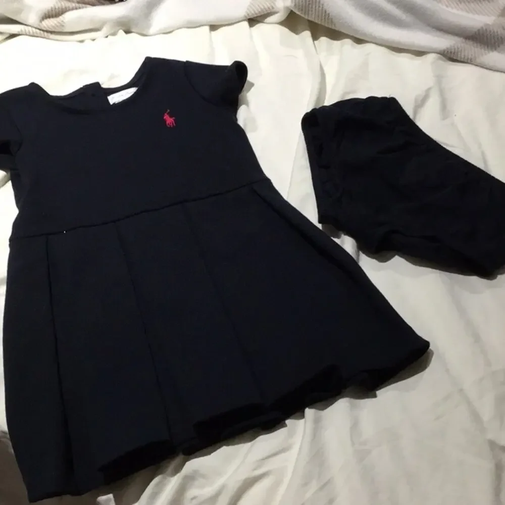 Ralph Lauren navy box pleat dress 24M worn once